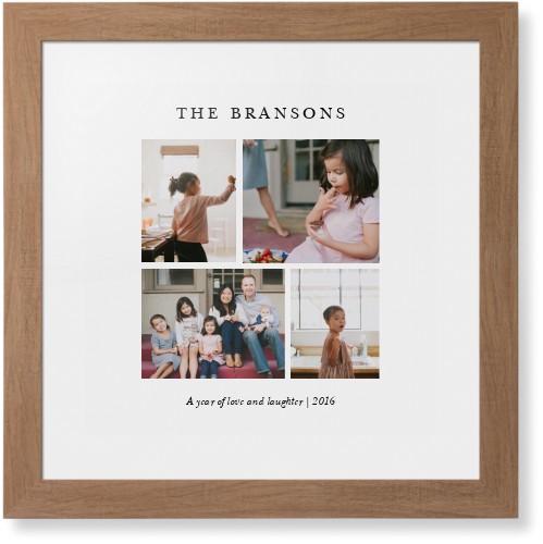Gallery Montage of Memories Framed Print, Natural, Contemporary, White, White, Single piece, 16x16, White, white
