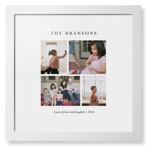 Gallery Montage of Memories Framed Print, White, Contemporary, White, White, Single piece, 16x16, White, white