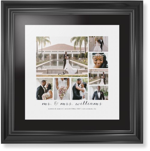 Clean Gallery Collage of Eight Framed Print, Black, Classic, Black, Black, Single piece, 16x16, Multicolor, multi