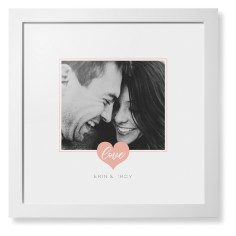 simple heart frame framed print