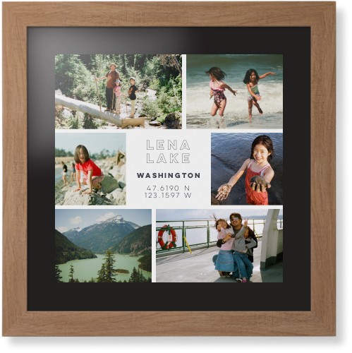 Modern Adventure Gallery Of Six Framed Print, Natural, Contemporary, Black, Black, Single piece, 16x16, Multicolor, multi