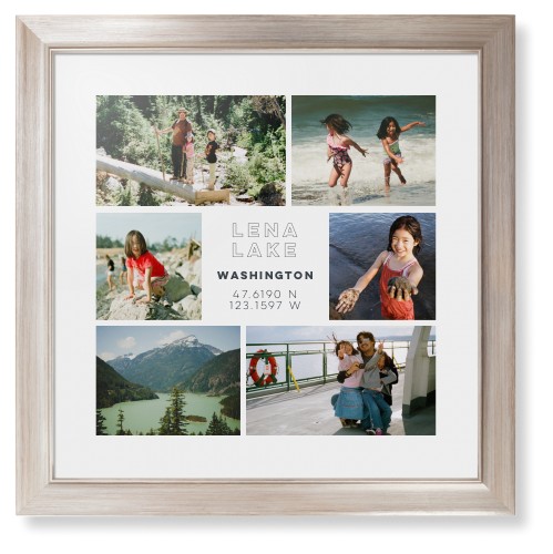 Modern Adventure Gallery Of Six Framed Print, Metallic, Modern, White, White, Single piece, 16x16, Multicolor, multi