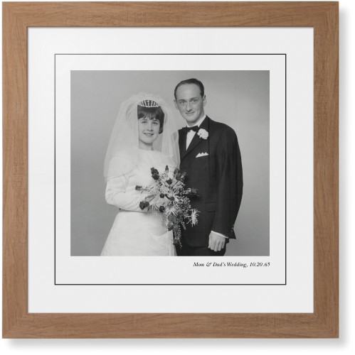 Modern Gallery of One Portrait Framed Print, Natural, Contemporary, Black, White, Single piece, 16x16, Multicolor