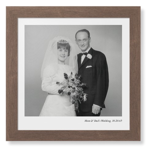 Modern Gallery of One Portrait Framed Print, Walnut, Contemporary, None, None, Single piece, 16x16, Multicolor, multi