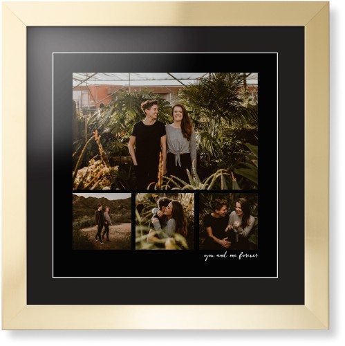 Modern Hero Gallery Of Four Framed Print, Matte Gold, Contemporary, White, Black, Single piece, 16x16, Multicolor, multi