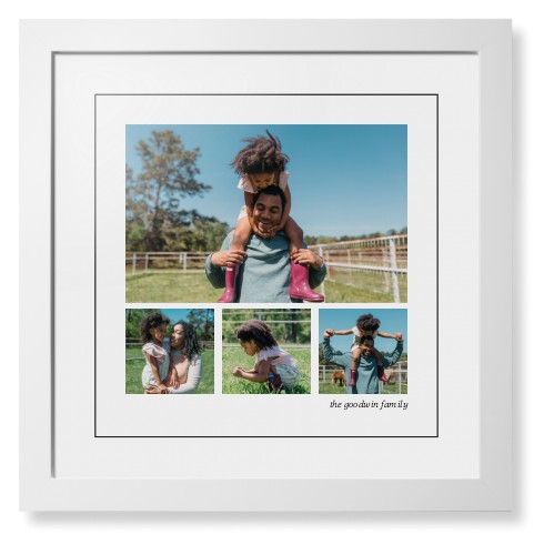 Modern Hero Gallery Of Four Portrait Framed Print, White, Contemporary, Black, White, Single piece, 16x16, Multicolor, multi