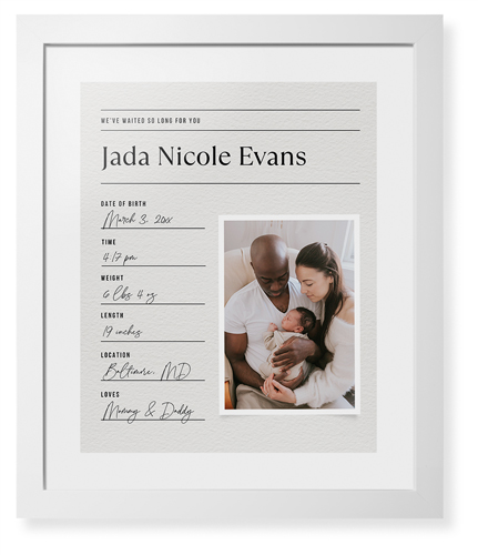 Journal Entry Framed Print, White, Contemporary, White, White, Single piece, 16x20, White, white