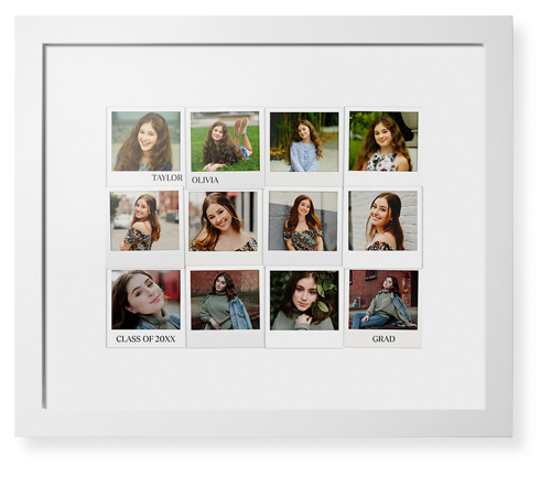 Photo Memories Framed Print, White, Contemporary, White, White, Single piece, 16x20, White, white