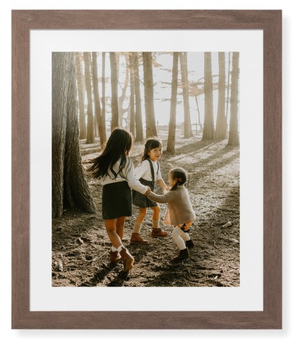 Photo Gallery Framed Print, Walnut, Contemporary, None, White, Single piece, 16x20, Multicolor