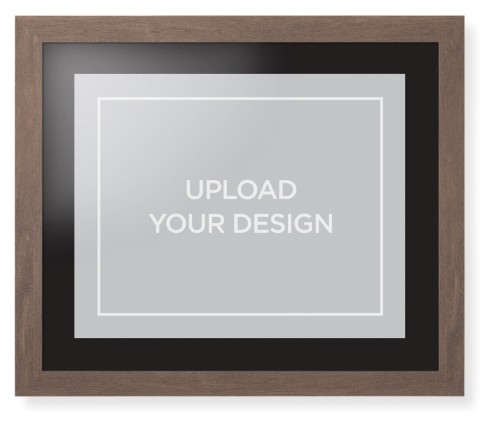 Upload Your Own Design Framed Print, Walnut, Contemporary, Black, Black, Single piece, 16x20, Multicolor, multi