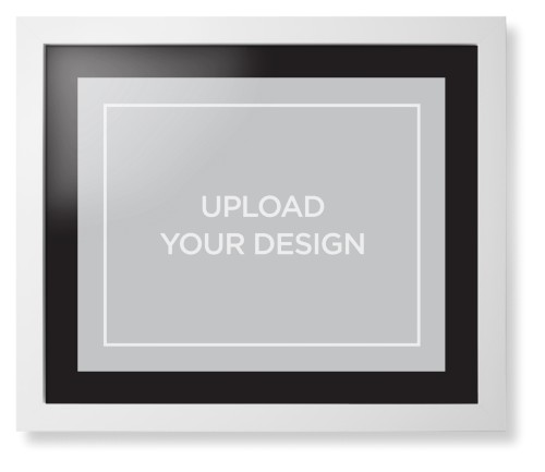 Upload Your Own Design Framed Print, White, Contemporary, None, Black, Single piece, 16x20, Multicolor