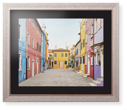 Vibrant Streets Framed Print, Rustic, Modern, Black, Black, Single piece, 16x20, Multicolor