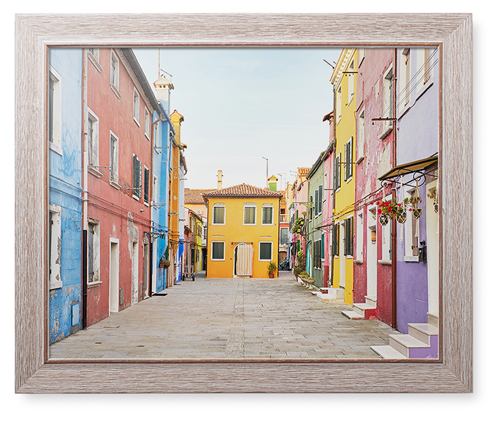 Vibrant Streets Framed Print, Rustic, Modern, None, None, Single piece, 16x20, Multicolor