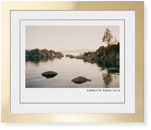 Modern Gallery Framed Print, Matte Gold, Contemporary, Black, White, Single piece, 16x20, White, white