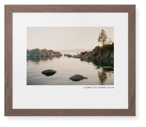 Modern Gallery Framed Print, Walnut, Contemporary, None, White, Single piece, 16x20, White