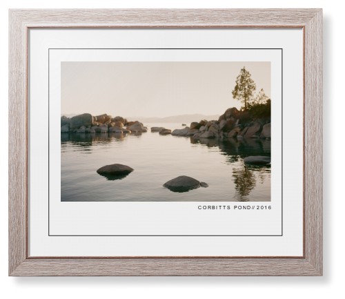 Modern Gallery Framed Print, Rustic, Modern, Black, White, Single piece, 16x20, White