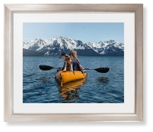 Photo Gallery Landscape Framed Print, Metallic, Modern, None, White, Single piece, 16x20, Multicolor, multi