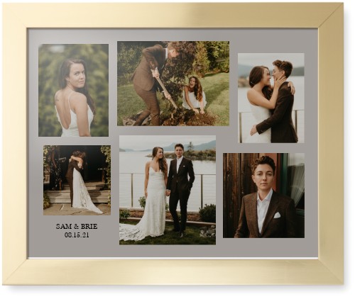 Gallery Collage of Six Framed Print, Matte Gold, Contemporary, None, None, Single piece, 16x20, Multicolor, multi