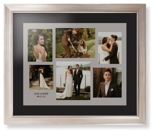 Gallery Collage of Six Framed Print, Metallic, Modern, Black, Black, Single piece, 16x20, Multicolor