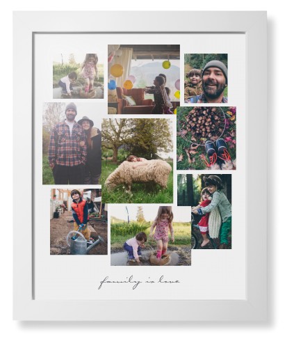 Gallery Collage of Nine Framed Print, White, Contemporary, None, None, Single piece, 16x20, White