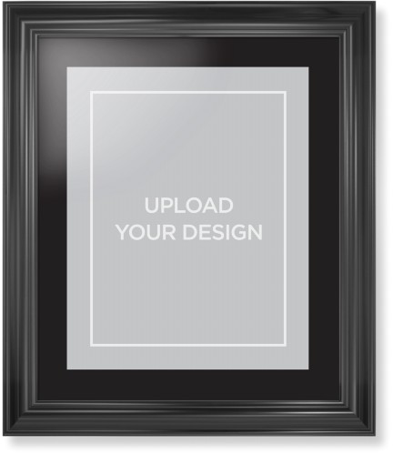 Upload Your Own Design Portrait Framed Print, Black, Classic, Black, Black, Single piece, 16x20, Multicolor