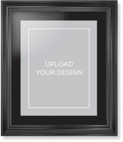 Upload Your Own Design Portrait Framed Print, Black, Classic, White, Black, Single piece, 16x20, Multicolor, multi