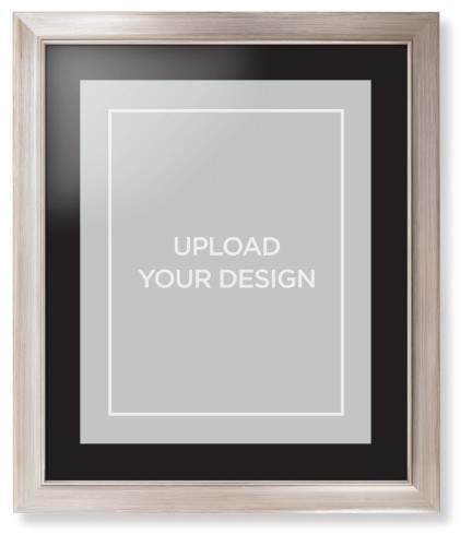 Upload Your Own Design Portrait Framed Print, Metallic, Modern, None, Black, Single piece, 16x20, Multicolor