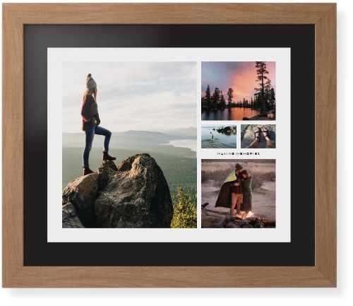 Hero Collage Framed Print, Natural, Contemporary, Black, Black, Single piece, 16x20, Multicolor