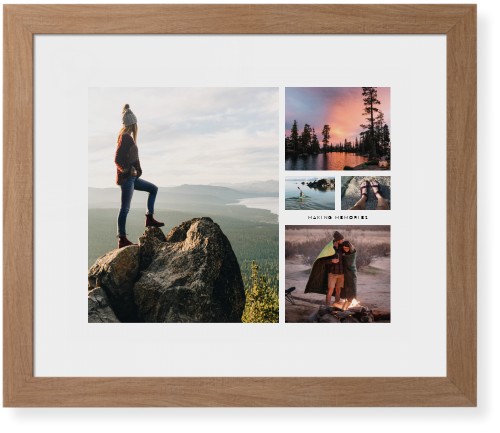 Hero Collage Framed Print, Natural, Contemporary, White, White, Single piece, 16x20, Multicolor, multi