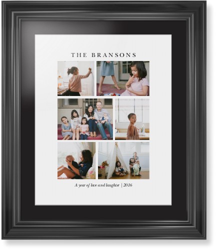 Gallery Montage of Memories Framed Print, Black, Classic, White, Black, Single piece, 16x20, White, white