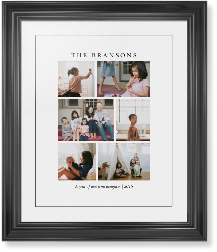 Gallery Montage of Memories Framed Print, Black, Classic, Black, White, Single piece, 16x20, White