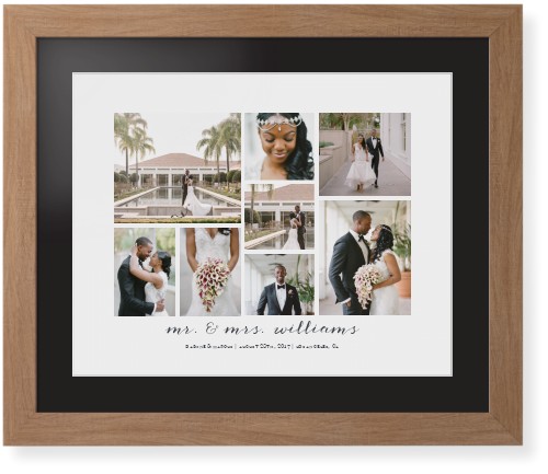 Clean Gallery Collage of Eight Framed Print, Natural, Contemporary, White, Black, Single piece, 16x20, Multicolor, multi