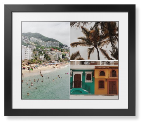 Gallery of Three Framed Print, Black, Contemporary, Black, White, Single piece, 16x20, Multicolor