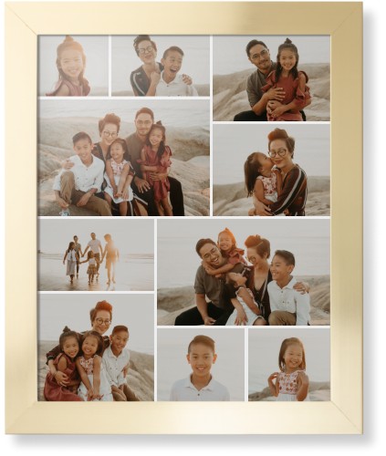 Gallery of Ten Framed Print, Matte Gold, Contemporary, None, None, Single piece, 16x20, Multicolor