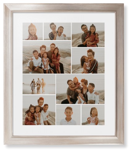 Gallery of Ten Framed Print, Metallic, Modern, None, White, Single piece, 16x20, Multicolor