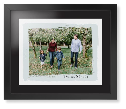 Brush Stroke Border Framed Print, Black, Contemporary, Black, Black, Single piece, 16x20, Gray, air