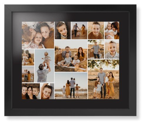 Gallery of Fifteen Framed Print, Black, Contemporary, Black, Black, Single piece, 16x20, Multicolor, multi