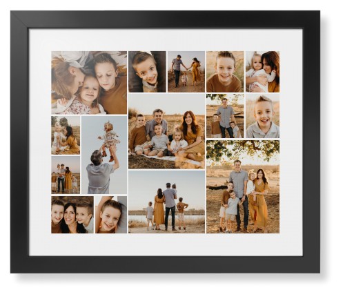 Gallery of Fifteen Framed Print, Black, Contemporary, White, White, Single piece, 16x20, Multicolor, multi