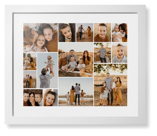Gallery of Fifteen Framed Print, White, Contemporary, White, White, Single piece, 16x20, Multicolor