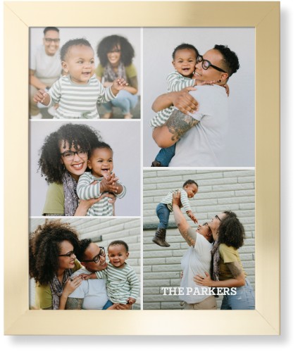 Gallery of Five Portrait Framed Print, Matte Gold, Contemporary, None, None, Single piece, 16x20, Multicolor, multi