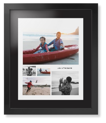 Hero Collage Portrait Framed Print, Black, Contemporary, Black, Black, Single piece, 16x20, Multicolor, multi