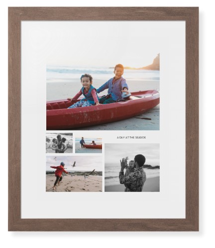Hero Collage Portrait Framed Print, Walnut, Contemporary, White, White, Single piece, 16x20, Multicolor