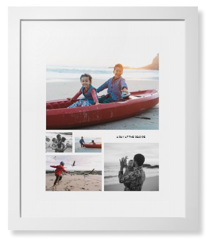 Hero Collage Portrait Framed Print, White, Contemporary, White, White, Single piece, 16x20, Multicolor, multi