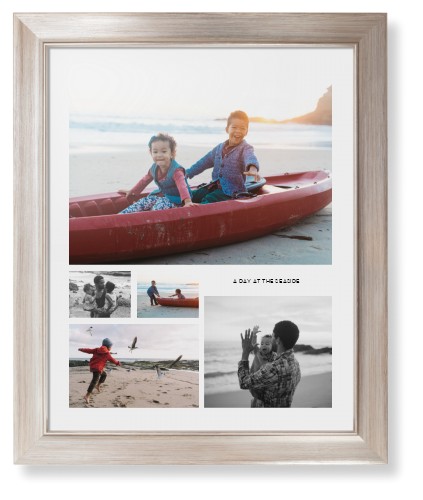 Hero Collage Portrait Framed Print, Metallic, Modern, None, None, Single piece, 16x20, Multicolor, multi