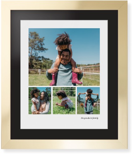 Modern Hero Gallery Of Four Portrait Framed Print, Matte Gold, Contemporary, White, Black, Single piece, 16x20, Multicolor, multi