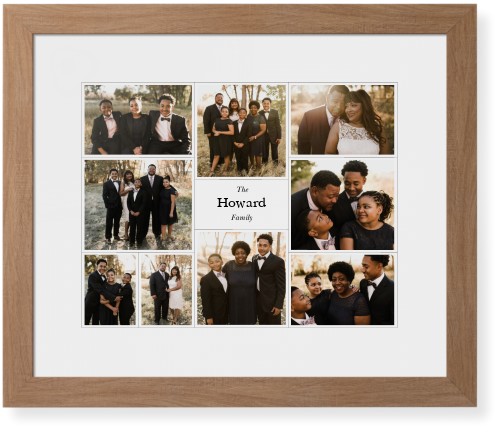 Modern Family Collage Framed Print, Natural, Contemporary, White, White, Single piece, 16x20, White