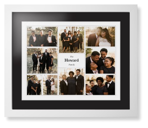 Modern Family Collage Framed Print, White, Contemporary, White, Black, Single piece, 16x20, White, white