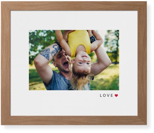 Modern Love Heart Framed Print, Natural, Contemporary, None, White, Single piece, 16x20, White