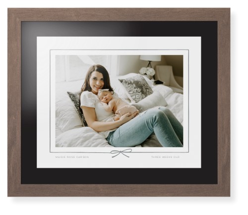 Whimsical Border of One Framed Print, Walnut, Contemporary, None, Black, Single piece, 16x20, Gray, silver