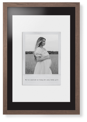 Simple Photo Frame Framed Print, Walnut, Contemporary, White, Black, Single piece, 20x30, White